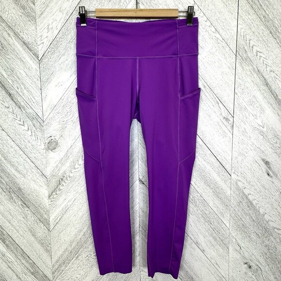 Lululemon Fast Free HR Crop II Tights 23" Size 8 W6BCXS Pockets Moonlit Magenta - Picture 1 of 4